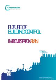 Future of building control implementation plan