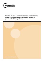 No one left out: communities ending rough sleeping. Good practice notes: developing a strategic response to prevent and tackle rough sleeping