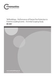 Tall buildings - performance of passive fire protection in extreme loading events - an initial scoping study (BD 2467)