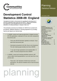 Development control statistics 2008-09: England