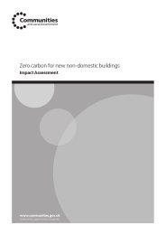 Zero carbon for new non-domestic buildings - impact assessment