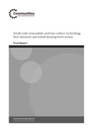 Small-scale renewables and low-carbon technology, non-domestic permitted development review - final report