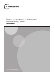 Improving engagement by statutory and non-statutory consultees - consultation