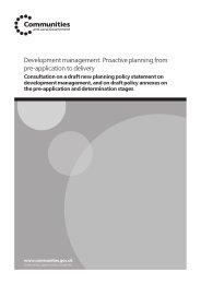 Development management - proactive planning from pre-application to delivery: consultation