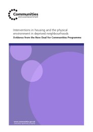 Interventions in housing and the physical environment in deprived neighbourhoods - evidence from the new deal for communities programme