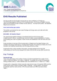 English housing survey bulletin - issue 1