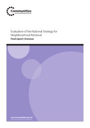 Evaluation of the national strategy for neighbourhood renewal - final report: annexes