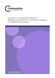 Evaluation of the national strategy for neighbourhood renewal - econometric modelling of neighbourhood change