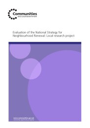 Evaluation of the national strategy for neighbourhood renewal - local research project