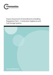 Impact assessment of amendments to Building regulations Part J - Combustion appliances and fuel storage systems