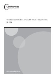 Ventilation and indoor air quality in Part F 2006 homes. BD 2702