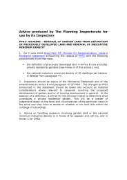 Advice produced by The Planning Inspectorate for use by its Inspectors. PPS3: housing - removal of garden land from definition of previously development land and removal of indicative minimum density