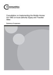 Consultation on implementing the Mobile homes act 1983 on local authority gypsy and traveller sites - summary of responses