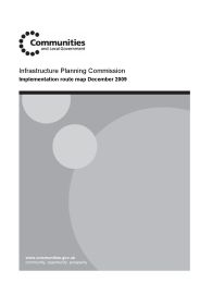 Infrastructure planning commission - implementation route map: December 2009