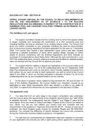 M1 and M3, and requirement K5, of Schedule 1 to the Building Regulations 2000 (as amended), in respect of the construction of a swimming pool and changing facilities, forming an extension to a leisure centre