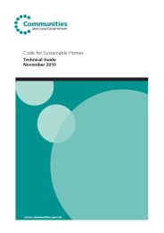 Code for sustainable homes - technical guide: November 2010 (applies in Wales only)