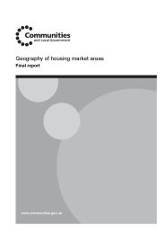Geography of housing market areas - final report