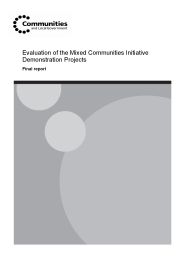 Evaluation of the mixed communities initiative demonstration projects - final report