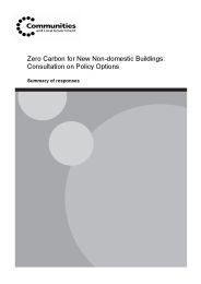 Zero carbon for new non-domestic buildings - consultation on policy options: summary of responses