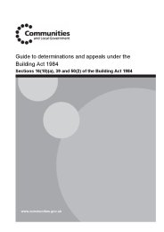 Guide To Determinations And Appeals Under The Building Act 1984 ...