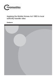 Applying the Mobile homes act 1983 to local authority traveller sites