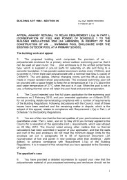 L1(a) in Part L (conservation of fuel and power) of Schedule 1 to the Building Regulations 2000 (as amended), in respect of the construction of an ... Swimming pool enclosure over the existing outdoor pool at a primary school