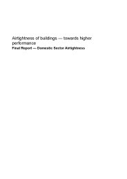 Airtightness of buildings - towards higher performance. Final report - domestic sector airtightness