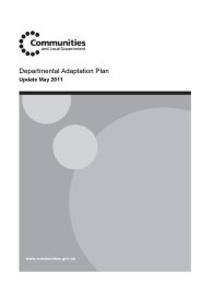 Departmental adaptation plan: Update May 2011