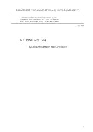 Building act 1984. Building (amendment) regulations 2011