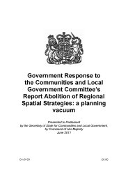 Government response to the Communities and Local Government Committee's report abolition of regional spatial strategies: a planning vacuum. Cm 8103