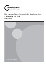 How change of use is handled in the planning system - tell us what you think. Issues paper