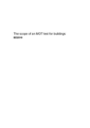 Scope of an MOT test for buildings: BD2510