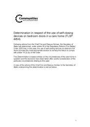Determination in respect of the use of self-closing devices on bedroom doors in a care home (FLSP 4/6/4)