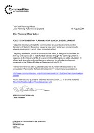 Policy statement on planning for schools development