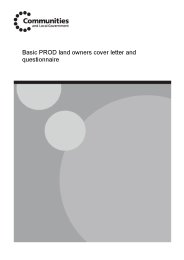 Basic PROD land owners cover letter and questionnaire