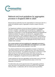 National and regional guidelines for aggregates provision in England 2005-2020