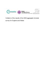 Collation of the results of the 2009 aggregate minerals survey for England and Wales. 2nd edition
