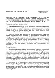 B5 (access and facilities for the fire service) in Part B (fire safety) of Schedule 1 to the Building Regulations 2000 (as amended), in respect of the erection of four two-storey houses, on land rear of ... Road