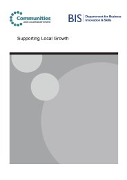 Supporting local growth