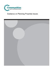 Guidance on planning propriety issues
