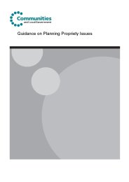 Guidance on planning propriety issues