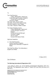 Building (amendment) regulations 2012