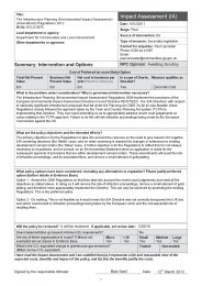 Infrastructure planning (environmental impact assessment) (amendment) regulations 2012 - impact assessment