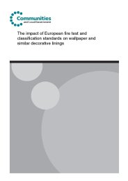 Impact of European fire test and classification standards on wallpaper and similar decorative linings