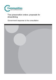 Tree preservation orders - proposals for streamlining: Government response to the consultation