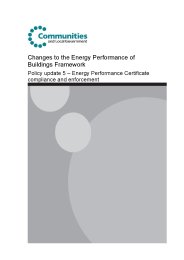 Changes to the Energy performance of buildings framework: Policy update 5 - Energy performance certificate compliance and enforcement