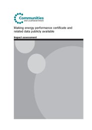 Making energy performance certificate and related data publicly available: impact assessment