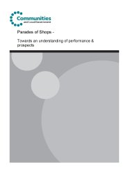 Parades of shops - towards an understanding of performance and prospects