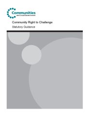 Community right to challenge - statutory guidance
