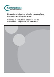 Relaxation of planning rules for change of use from commercial to residential - summary of consultation responses and the government's response to the consultation